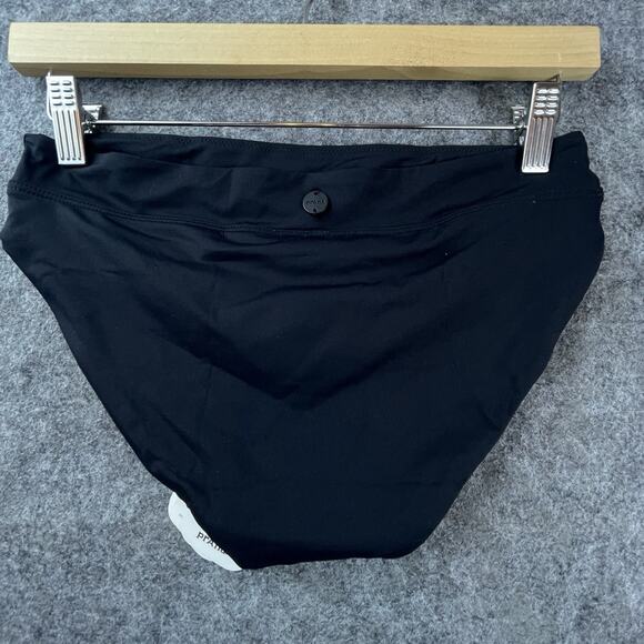 Prana Swimsuit Bikini Bottom Womens Extra Small Summer Wave Black Solid - Picture 2 of 9